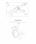 Blower HousingShrouds Rewind Starter Diagram and Parts List for 097432-0038-F1  Briggs and Stratton Engine
